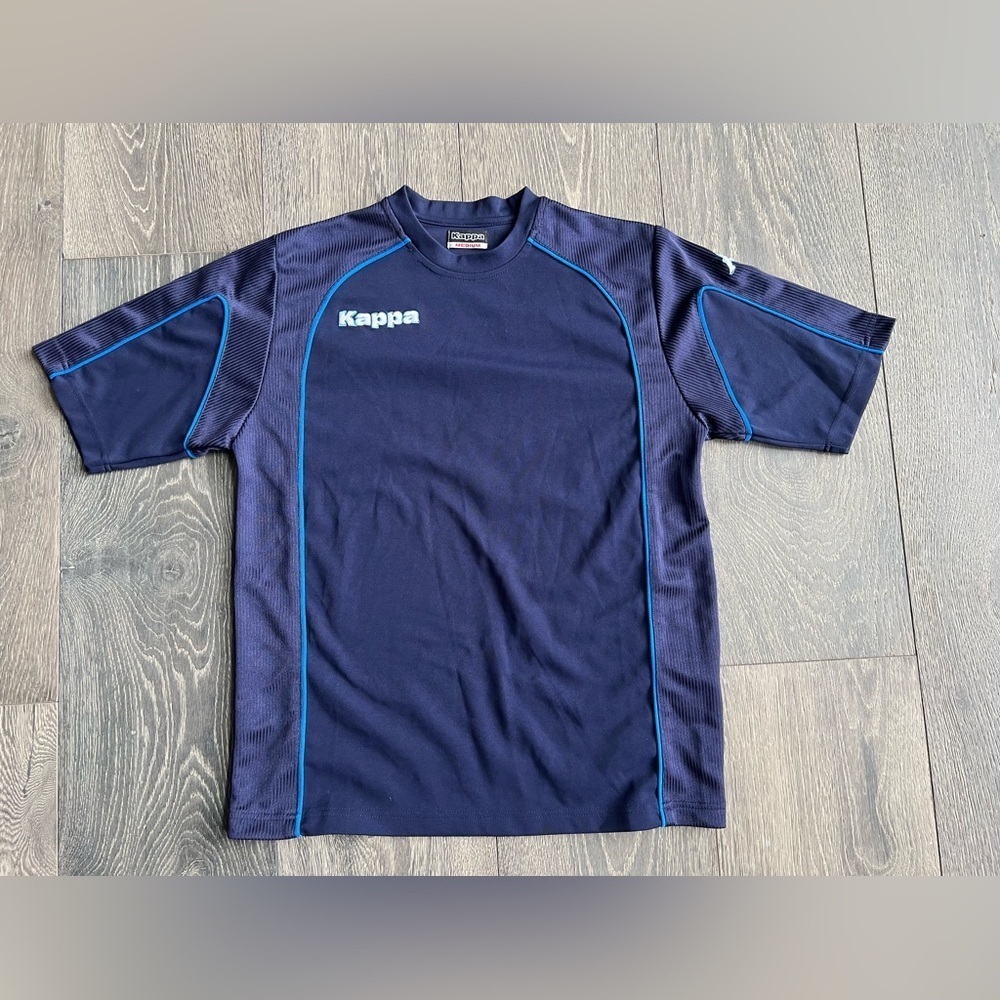 Kappa Short Sleeve Shirt in Blue Size Medium